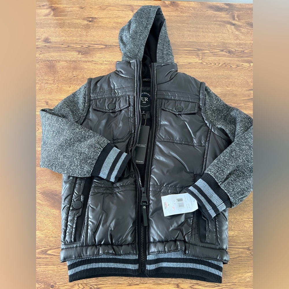 Kids Urban Republic Black Puffer Jacket New with Tags Size 7